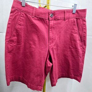 NWT CHAPS SEACOAST WASH NANTUCKET RED COTTON/SPANDEX 4 POCKET SHORTS SIZE 36